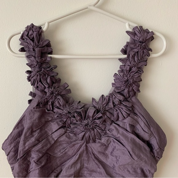 BCBGMAXAZRIA DRESS METALLIC PURPLE - Picture 2 of 3